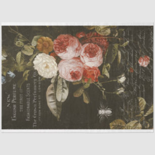 Papier Mousseline Roses roses vintages et Ephémère de parfum Découpa