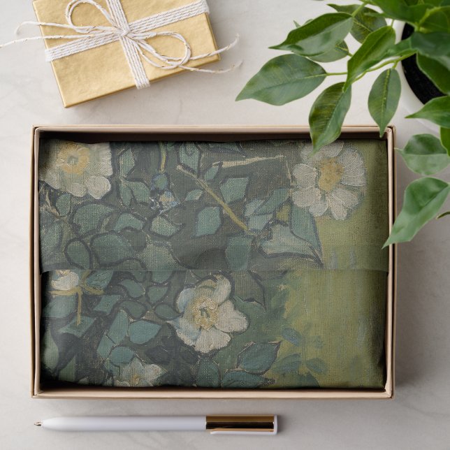 Papier Mousseline Roses sauvages par Vincent van Gogh (Cadeau)