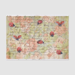 Papier Mousseline Roses Vintages de printemps et page de découpage L