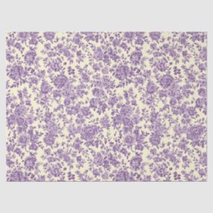 Papier Mousseline Roses Violettes