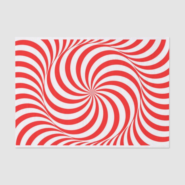 Papier Mousseline Roue rouge et blanc/torse (Recto)
