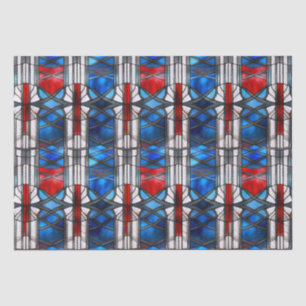 Papier Mousseline Rouge Blanc Bleu Patriotique Vitrail 4 Juillet