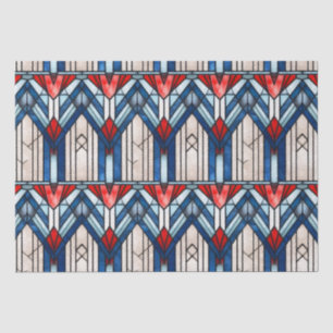 Papier Mousseline Rouge Blanc Bleu Patriotique Vitrail 4 Juillet