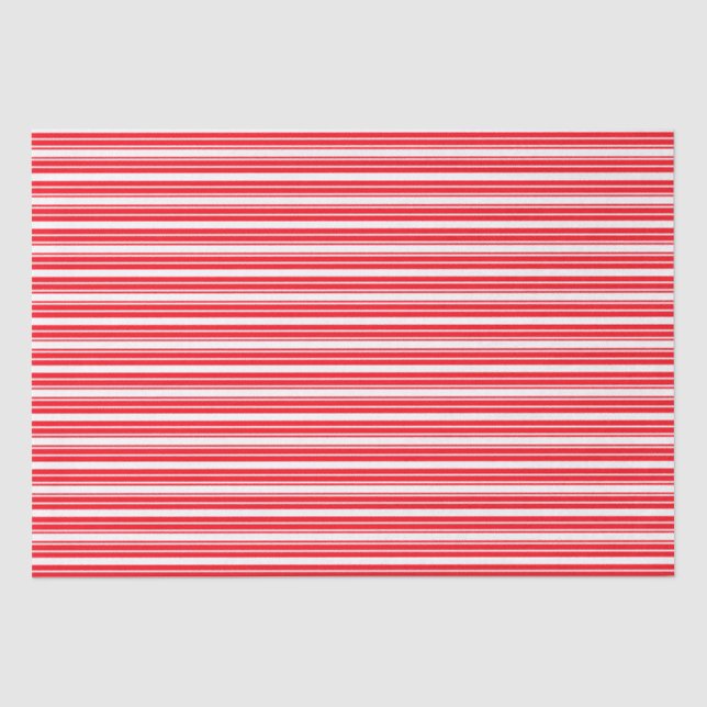 Papier Mousseline Rouge Blanc Vertical Stripes Cool Moderne Motif (Recto)