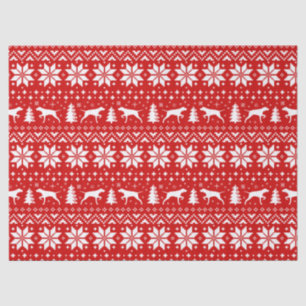 Papier Mousseline Rouge de motif de Noël de silhouettes d'indicateur