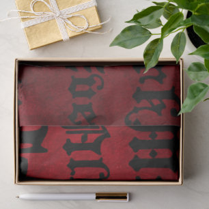 Papier Mousseline Rouge et noir Grunge gothique