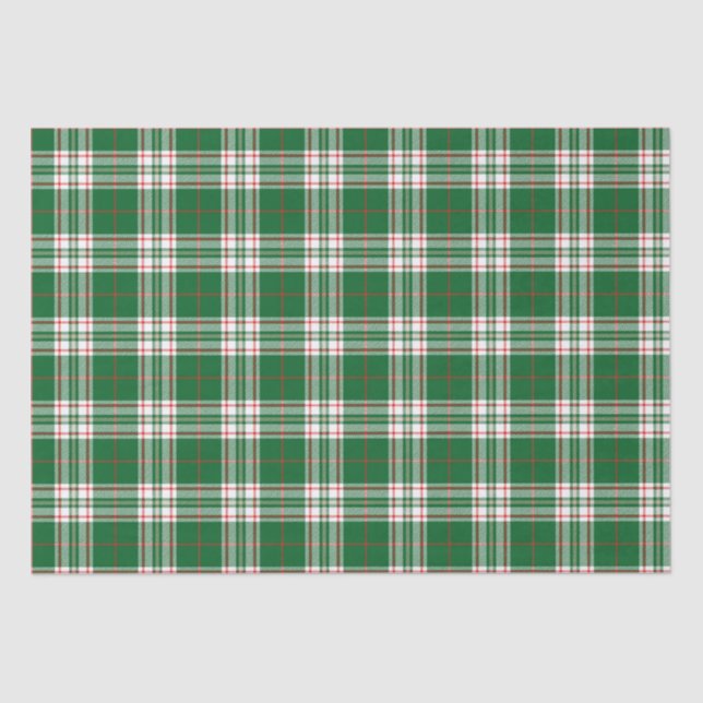 Papier Mousseline Rouge Et Vert Plaid (Recto)