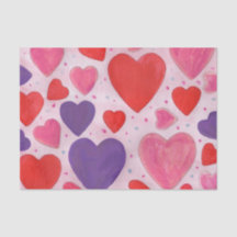 Rouge rose et violet Valentines Jour Coeurs Design