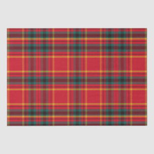 Papier Mousseline Rouge traditionnel de Noël et Plaid vert