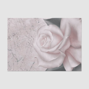 Papier Mousseline Rouge vif Rose blanche Glam Moderne Mariage Marbre