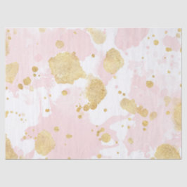 Papier Mousseline Rougissent l'abrégé sur rose éclaboussures d'or