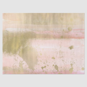 Papier Mousseline Rougissent l'aquarelle fascinante d'or rose