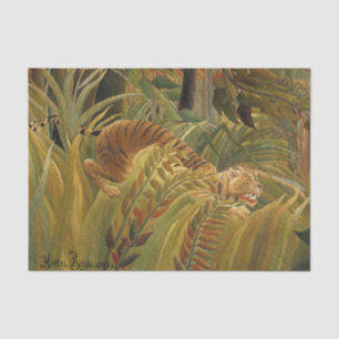 Papier Mousseline Rousseau Jungle Tropical Tiger Art