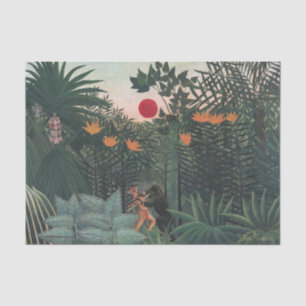 Papier Mousseline Rousseau - Paysage Tropical, Indien et Gorille