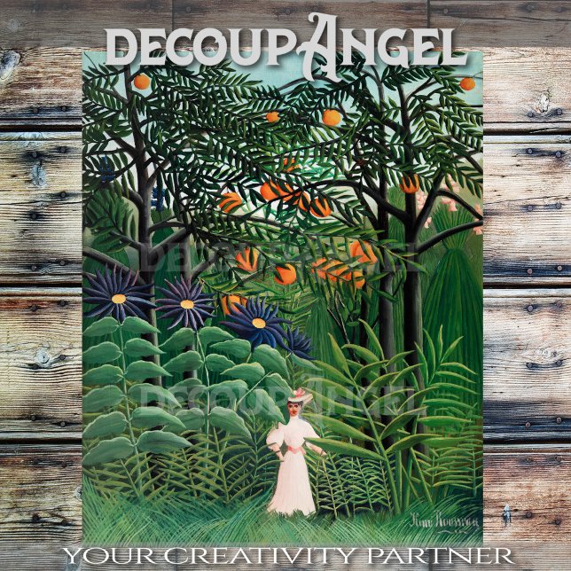Papier Mousseline Rousseau - Une femme marche dans un découpage fore (Créateur téléchargé)