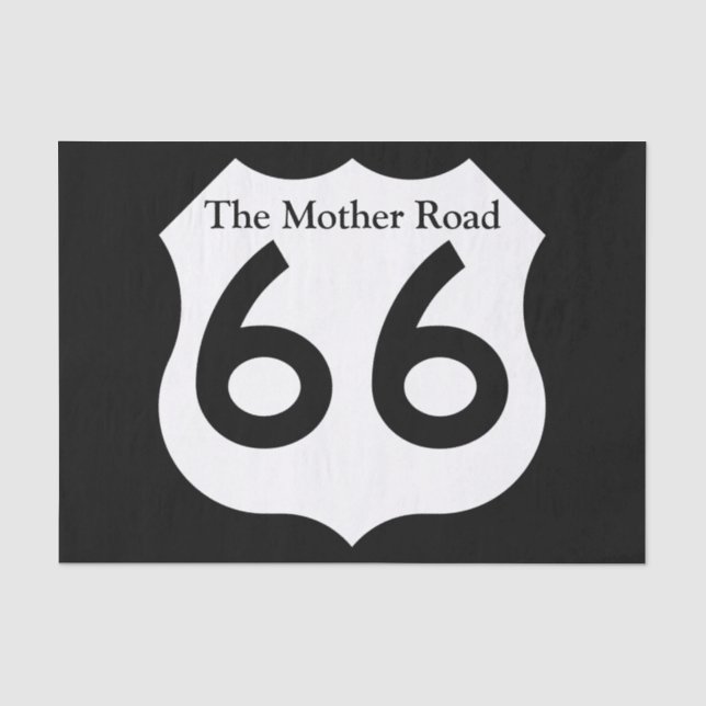 Papier Mousseline Route 66 Tissue Paper (Recto)