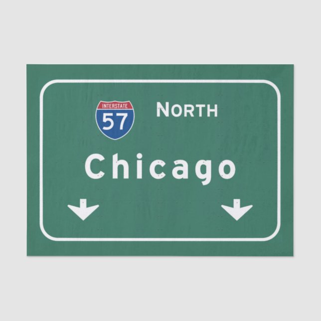 Papier Mousseline Route d'autoroute d'autoroute nationale de Chicago (Recto)