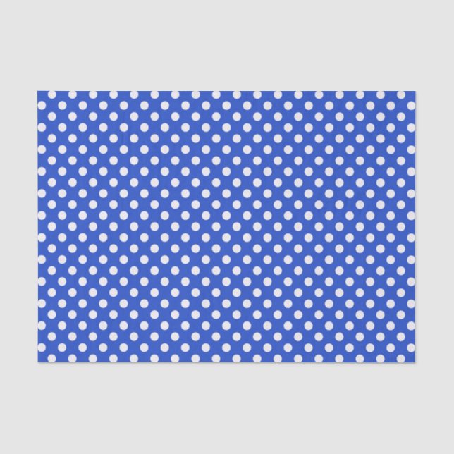 Papier Mousseline Royal Blue Combination Pois par STaylor (Recto)