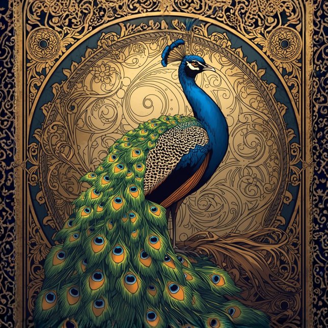 Papier Mousseline  Royal Majestic Peacock R Facing (Créateur téléchargé)