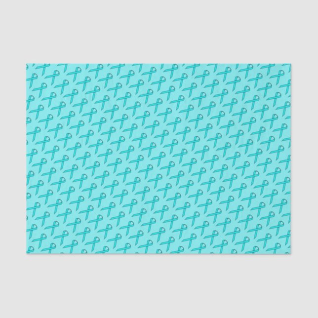 Papier Mousseline Ruban bleu/Turquoise standard par Kenneth Yoncich (Recto)