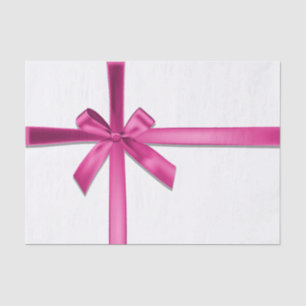Papier Mousseline Ruban en Satin Rose Pastel Noeud Papillon Annivers