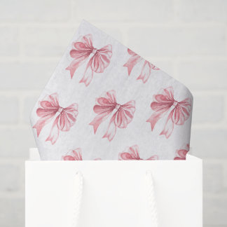 Papier Mousseline Ruban rose