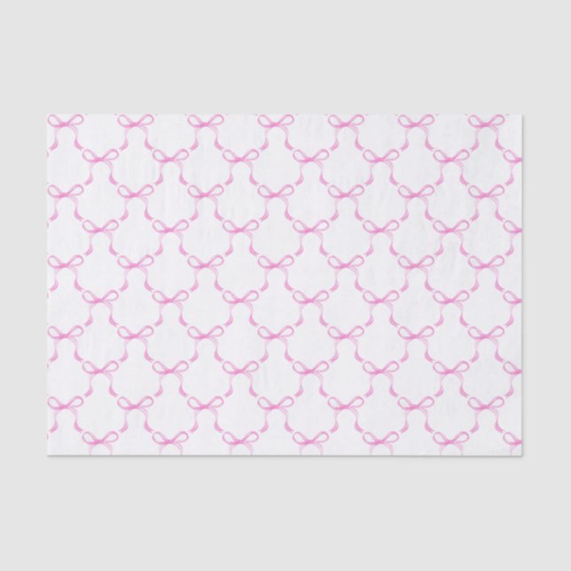 Papier Mousseline Rubans à ruban rose (Recto)