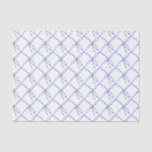 Papier Mousseline Rubans et vaches bleu aquarelle
