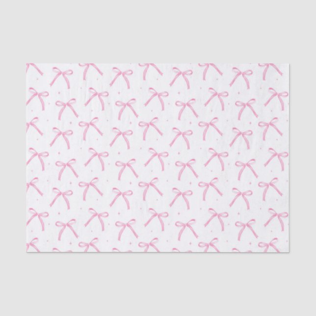 Papier Mousseline Rubans roses (Recto)