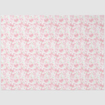 Rubans roses avec points roses et verts