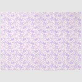 Papier Mousseline Rubans violets avec des points roses