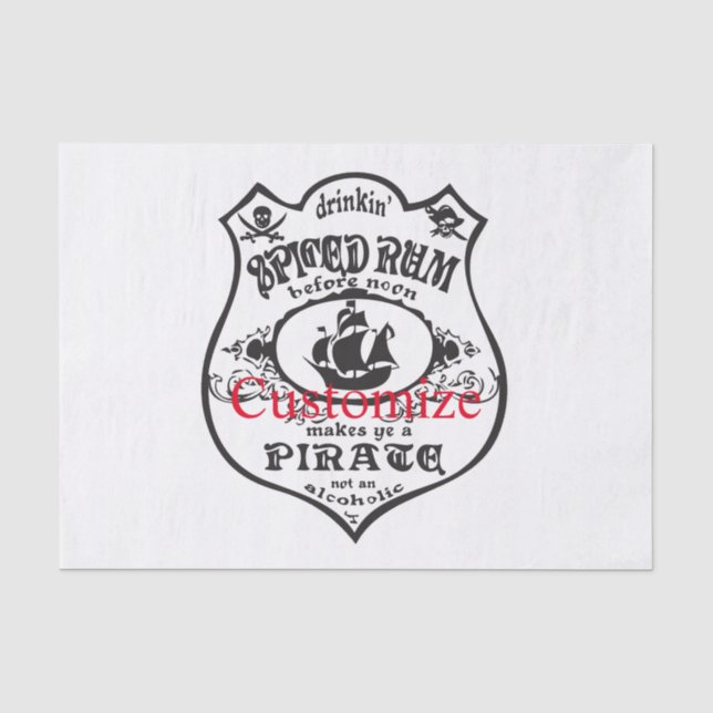 Papier Mousseline Rum épicé Pirate Boisson Thunder_Cove (Recto)