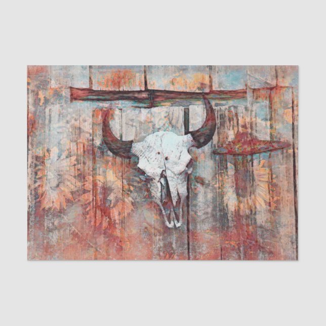 Papier Mousseline Russe Rust Brown Taureau Taureau Taureau Taureau (Recto)