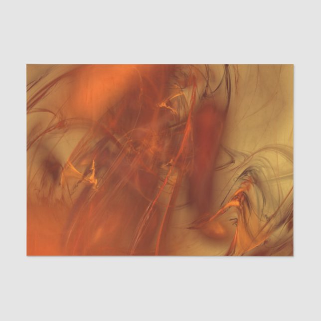 Papier Mousseline Rust Realm Fractal et or (Recto)