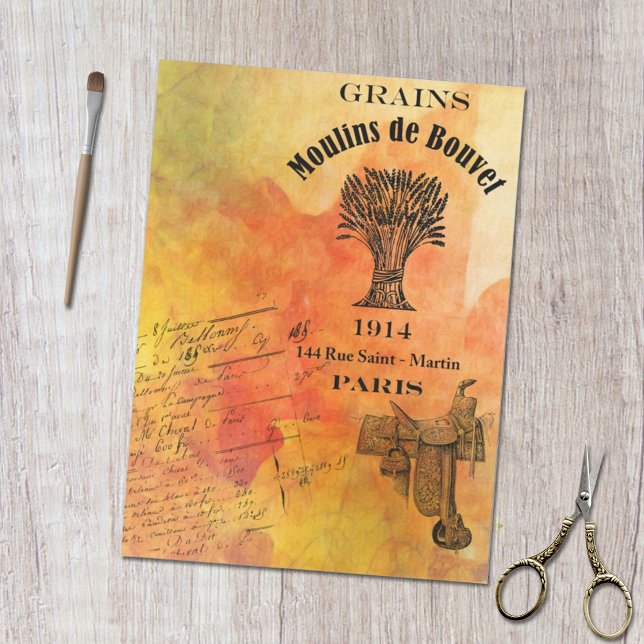 Papier Mousseline Rustic Automne quitte la récolte Temps de découpag (Créateur téléchargé)