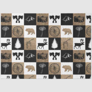 Papier Mousseline Rustic Camping Extérieur Aventure