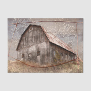 Papier Mousseline Rustic Country Grange Texture Vintage Ciel gris