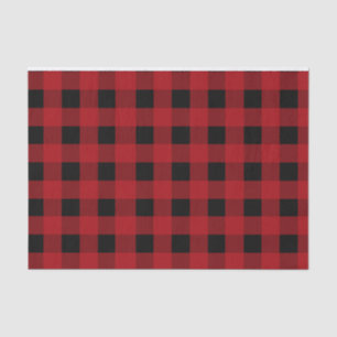 Papier Mousseline Rustic Red and Black Buffalo Plaid