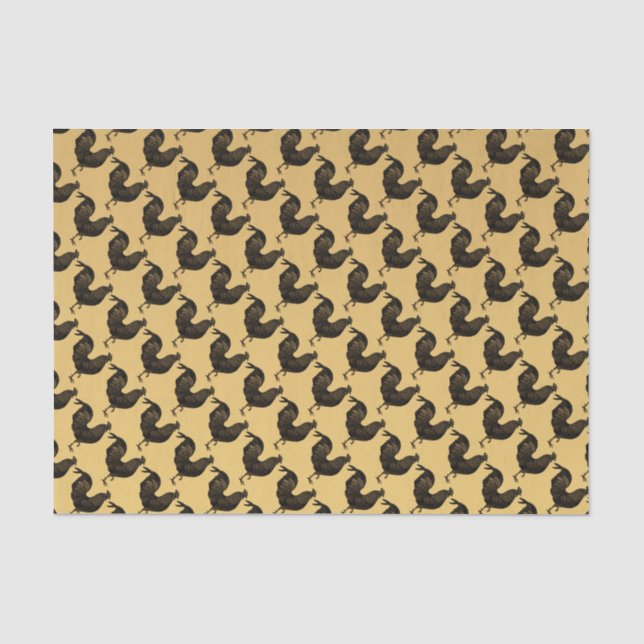 Papier Mousseline Rustic Rooster Chinois Nouvel An 2017 Tissue P (Recto)