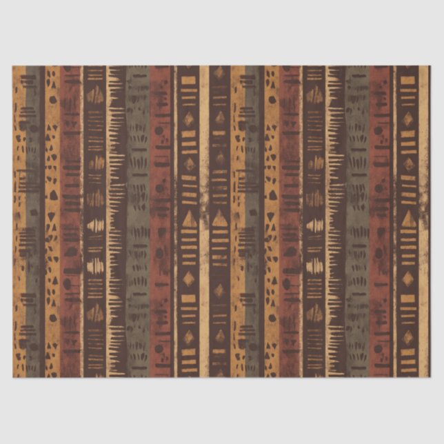 Papier Mousseline Rustic Southwestern Stripe Pattern (5) (Recto)