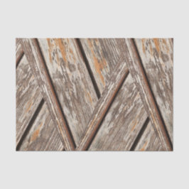 Papier Mousseline Rustique Chic Chevron Texture géométrique en bois