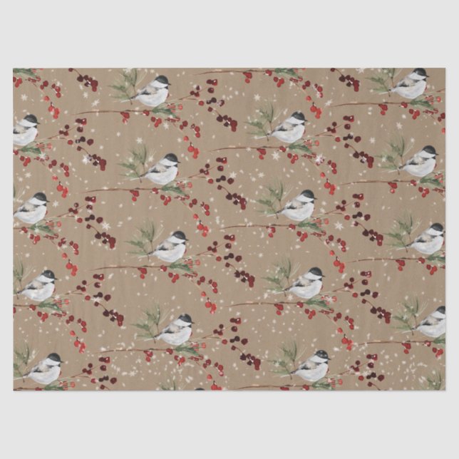 Papier Mousseline Rustique Kraft Casquette noir Bélier Bird Rouge Be (Recto)