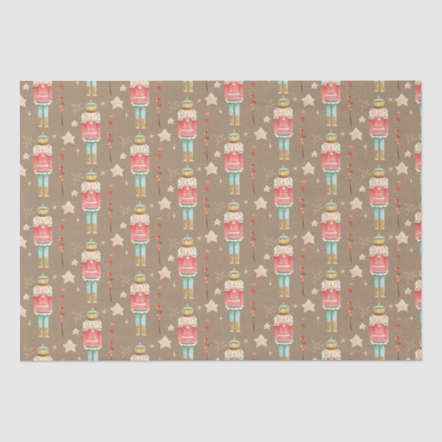 Papier Mousseline Rustique Kraft Le Noisette de Noël (Recto)