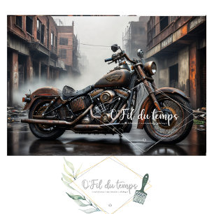 Papier Mousseline Rusty old bike v1 post-apocallyptic Tissue paper