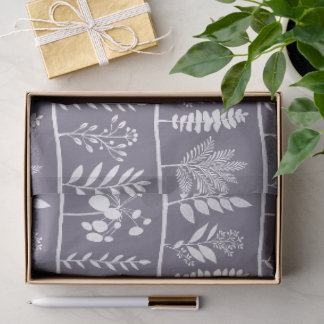 Papier Mousseline Rythme Botanique Silhouettes Botaniques Lilas Muet