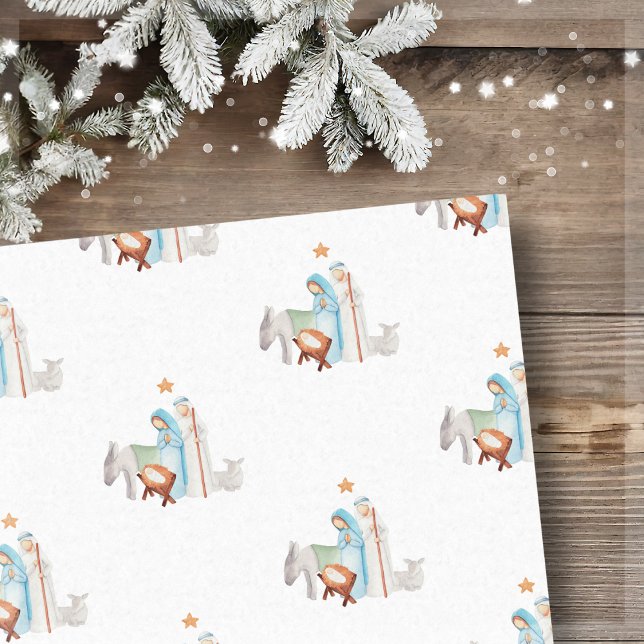 Papier Mousseline Sac cadeau de Noël Nativité Manger (Créateur téléchargé)