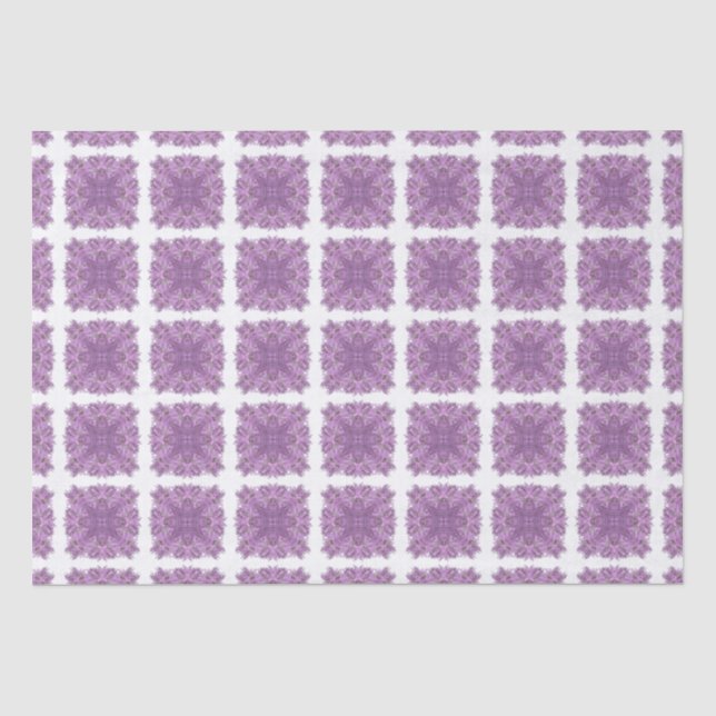 Papier Mousseline Sac cadeau géométrique Lavender (Recto)