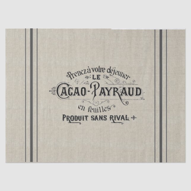 Papier Mousseline Sac français à grain de cacao (Recto)