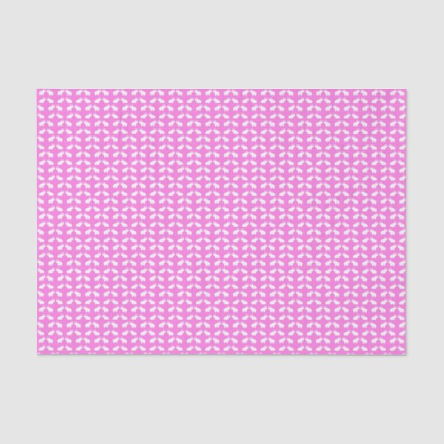 Papier Mousseline safari d'éléphant rose preppy jungle Afrique (Recto)
