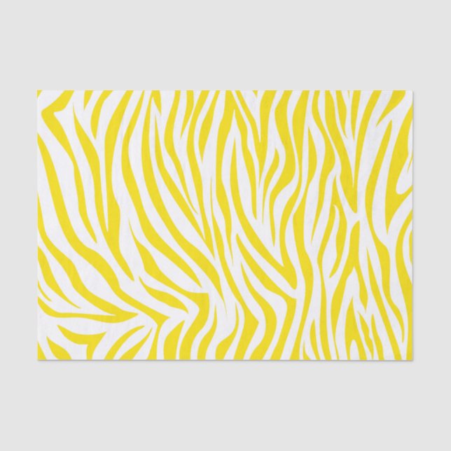 Papier Mousseline Safari Jaune d'or Zebra (Recto)